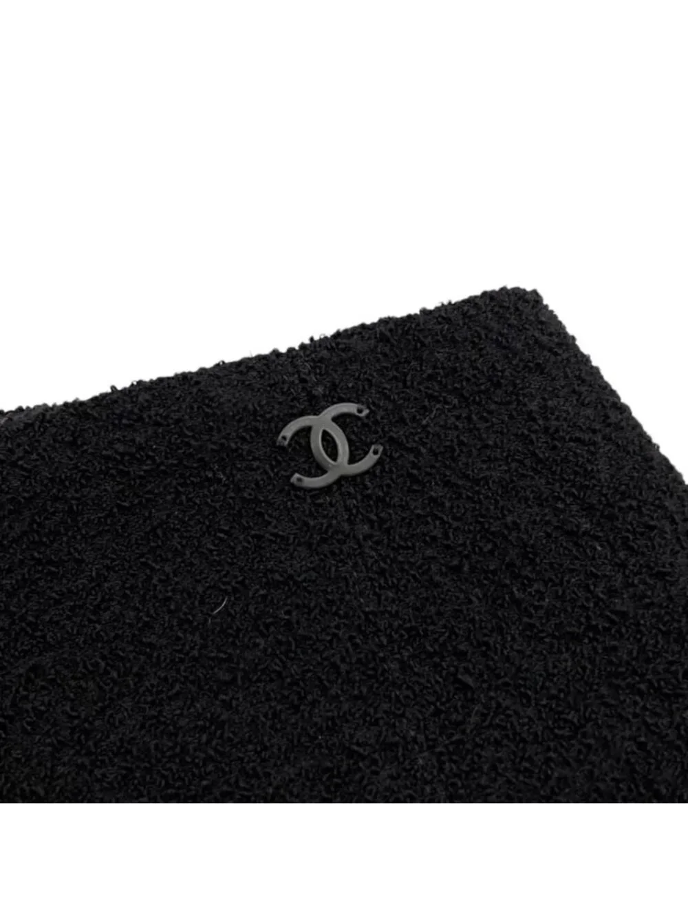 Chanel Trapezoid Skirt CC Logo 36 Black